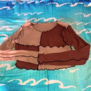 Two toned brown long sleeve